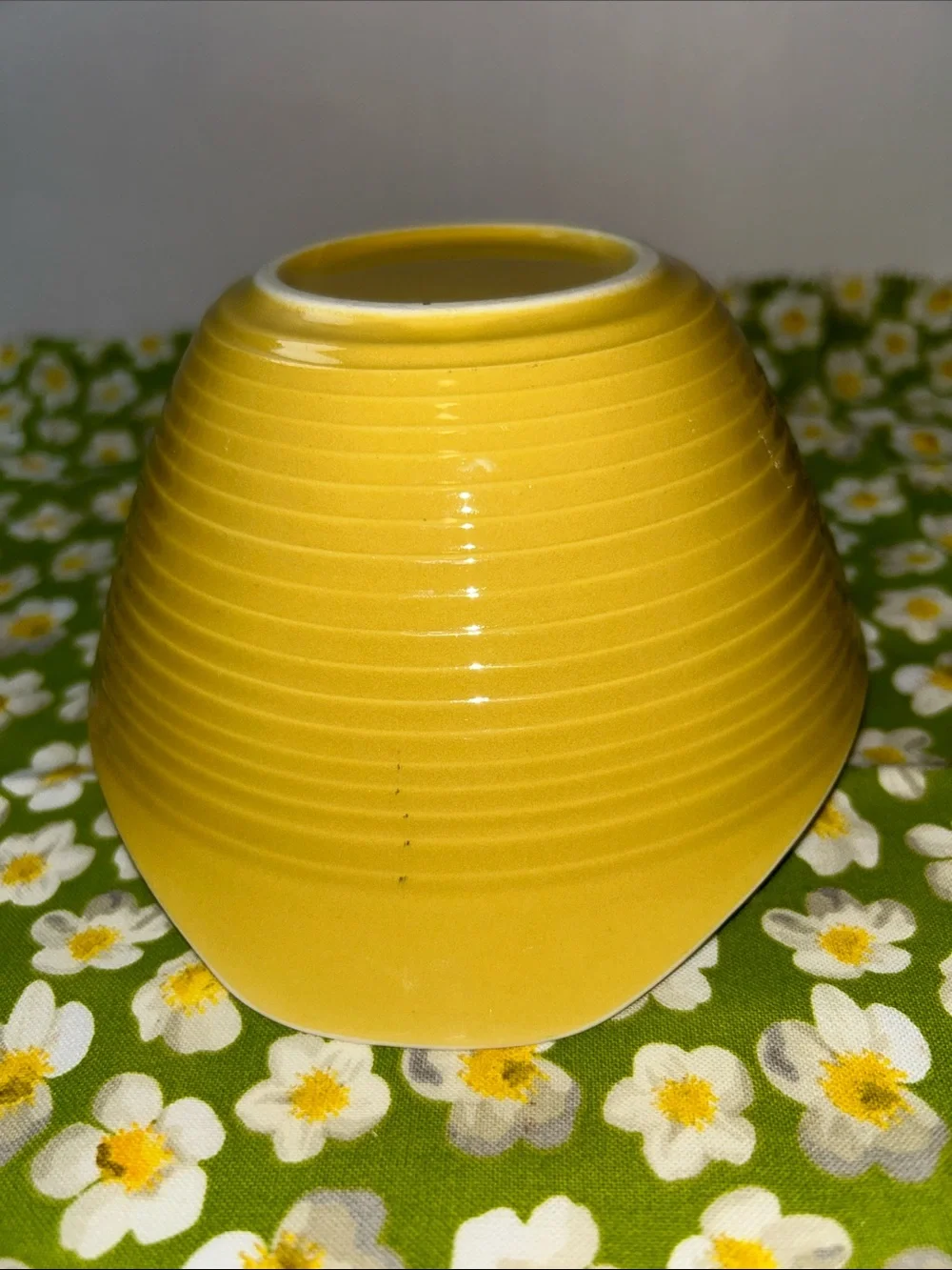 Mid-Century Modern yellow vegetable serving bowl